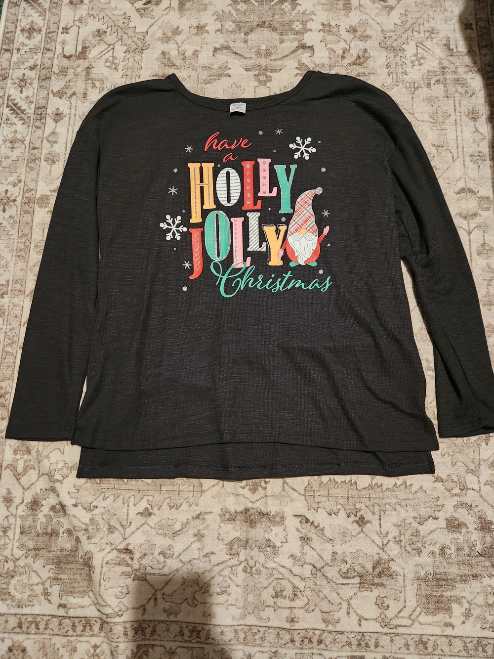 Holiday Time Black 'Have a Holly Jolly Christmas' Graphic Throw